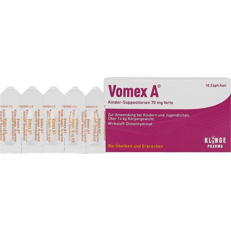 VOMEX A Kinder-Suppositorien 70 mg forte