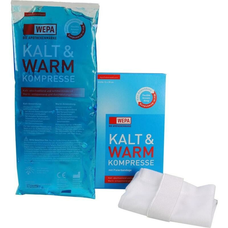 KALT-WARM Kompresse 12x29 cm mit Fixierband