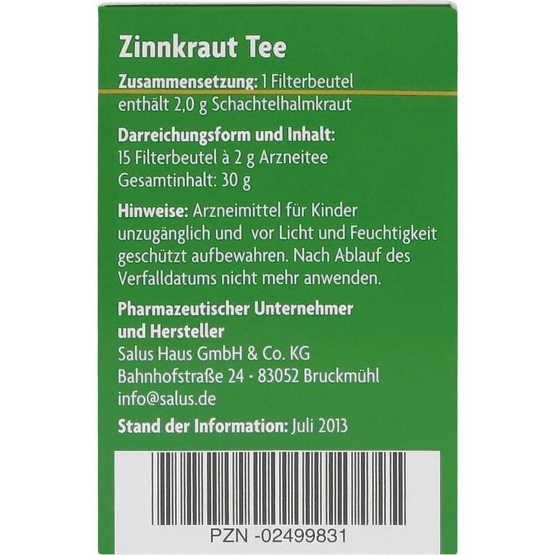 ZINNKRAUT TEE Schachtelhalmkraut Salus Filterbeut.