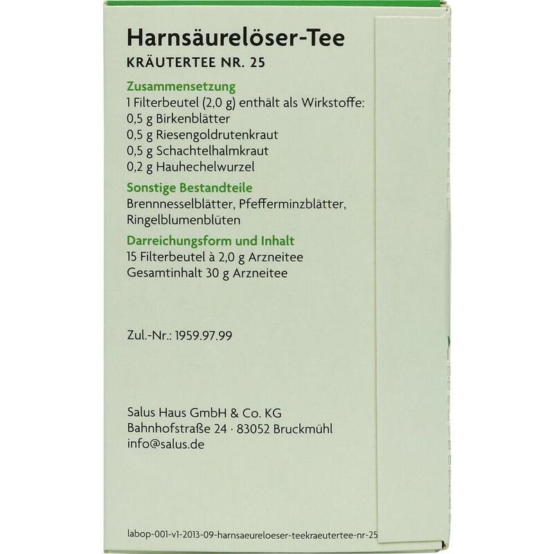 HARNSÄURELÖSER-Tee Kräutertee Nr.25 Salus Fbtl.