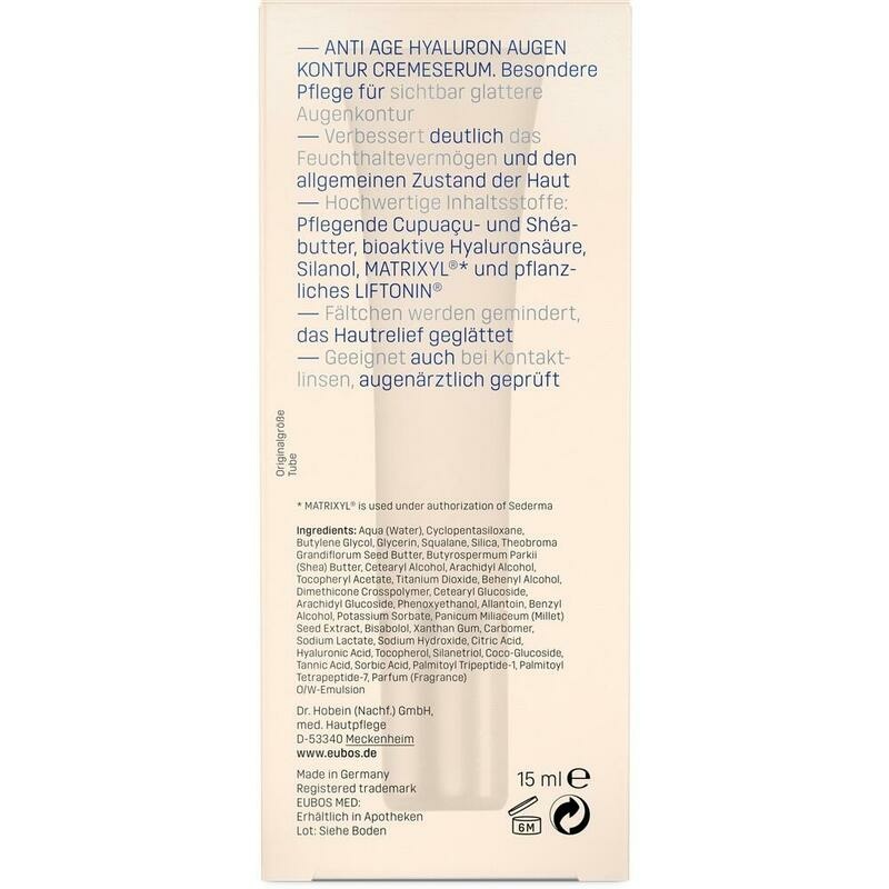 EUBOS SENSITIVE Hyaluron Augen Kontur CremeSerum