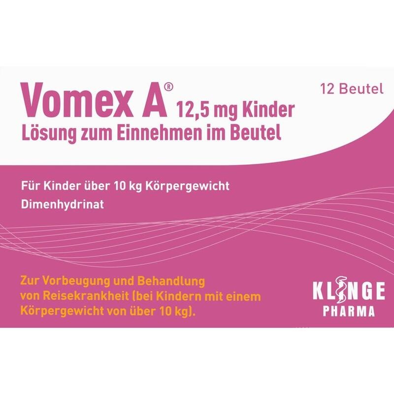 VOMEX A 12,5 mg Kinder Lsg.z.Einnehmen im Beutel