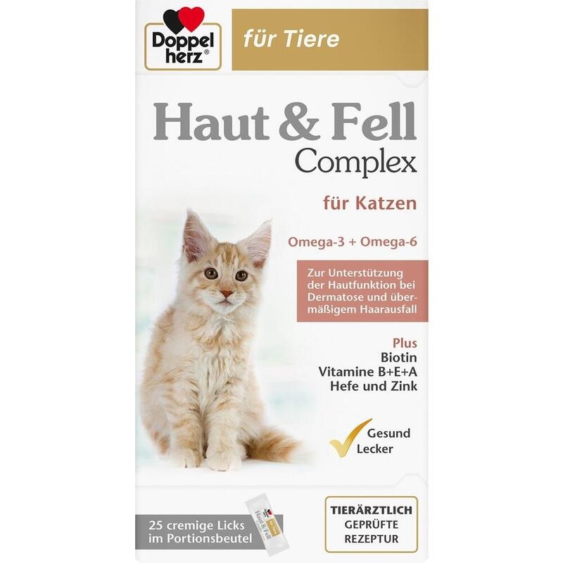 DOPPELHERZ für Tiere Haut&Fell Compl.Port.B.f.Kat.