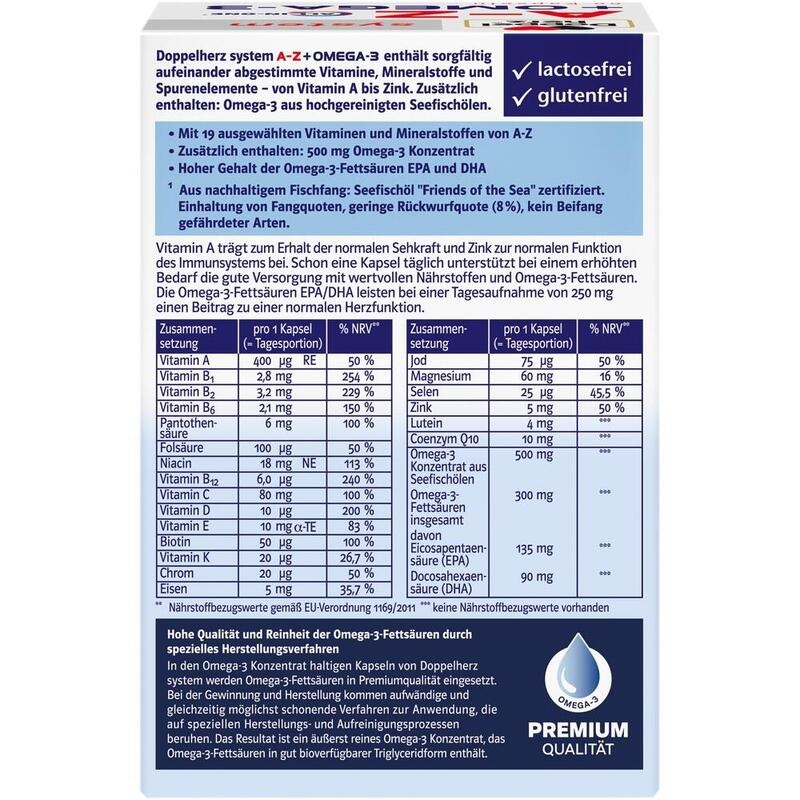 DOPPELHERZ A-Z+Omega-3 all-in-one system Kapseln