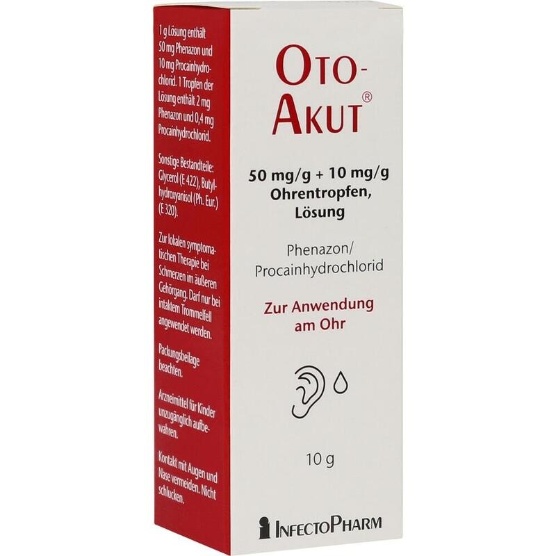 OTOAKUT 50 mg/g + 10 mg/g Ohrentropfen Lösung