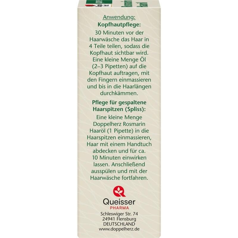 DOPPELHERZ Rosmarin Haaröl pure